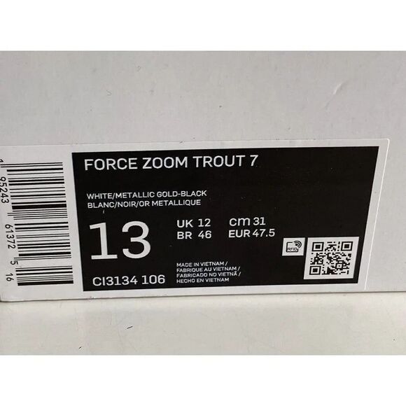 Nike Air Force Zoom Mike Trout 7 Baseball Cleats CI3134-106 Men’s Size 13 - Picture 2 of 13